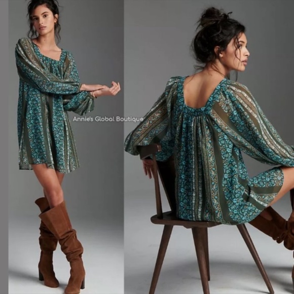 Anthropologie Dresses & Skirts - ANTHROPOLOGIE Sona  Tunic Dress Puffed Sleeve Size MP.